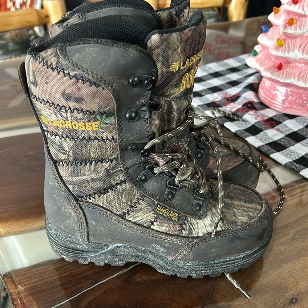 Kids 800gm Lacrosse  Camouflage boots